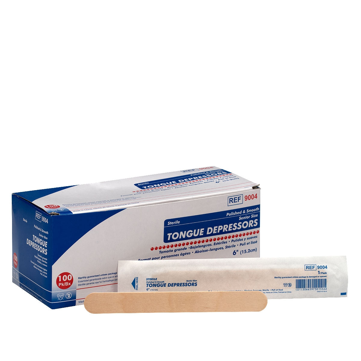 Unimed Midwest sterile Holzmundspatel, 15 cm, 100 Stück pro Packung
