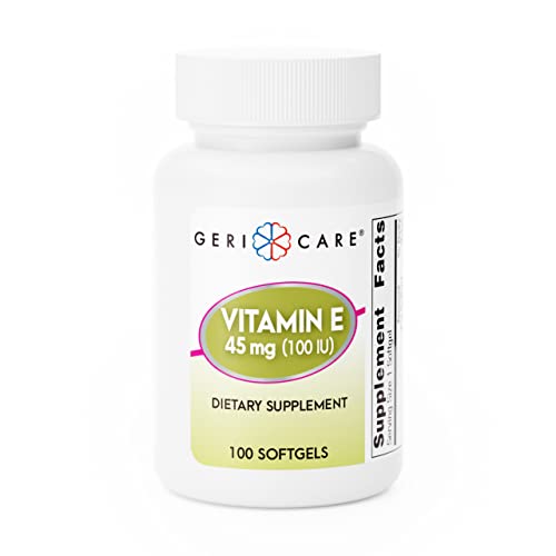 GeriCare Vitamin E 45 mg (100 IE) – Antioxidatives Nahrungsergänzungsmittel (100 Weichkapseln)