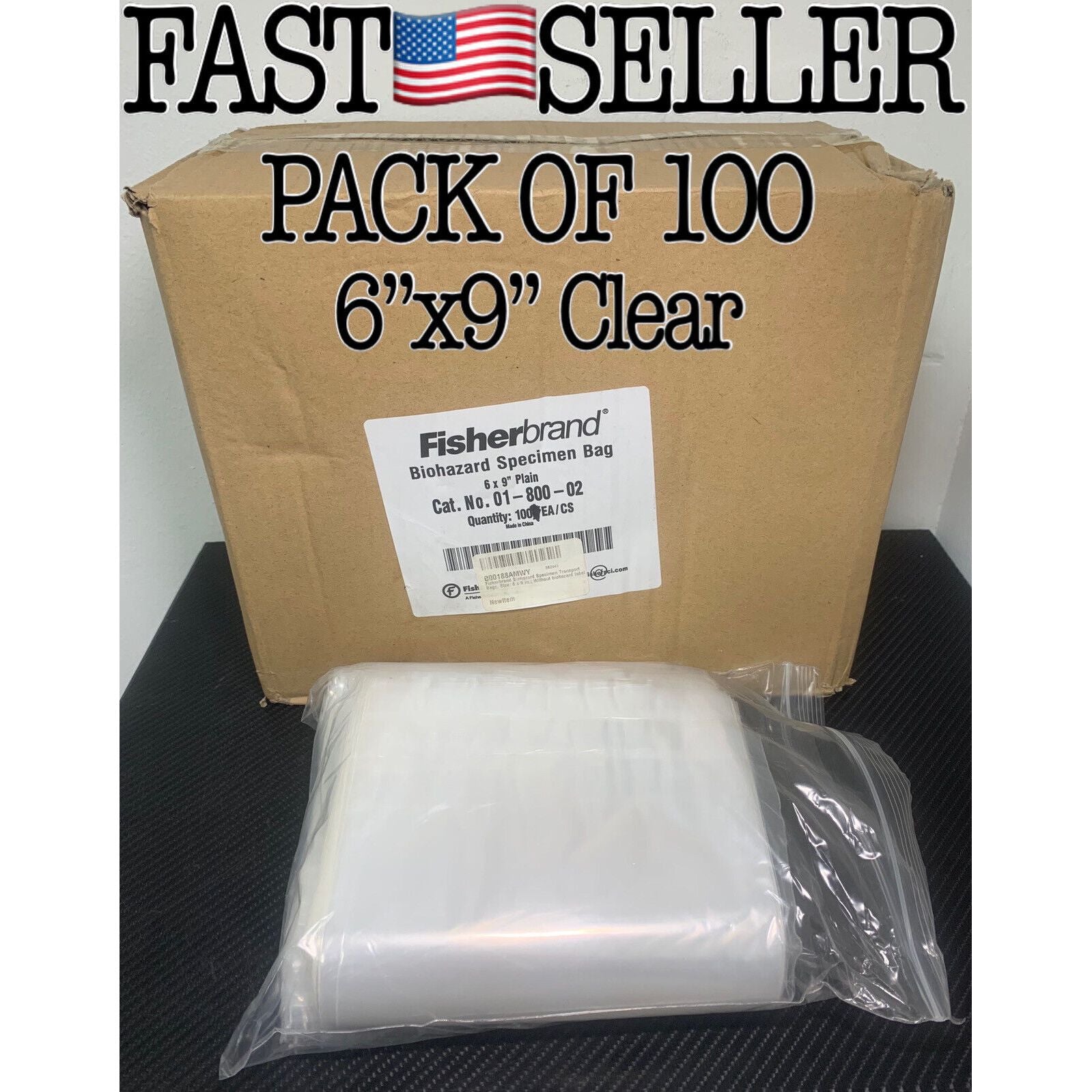 100 Stück Biohazard-Probenbeutel 6x9 Zoll klarer Ziplock mit Dokumentenfach