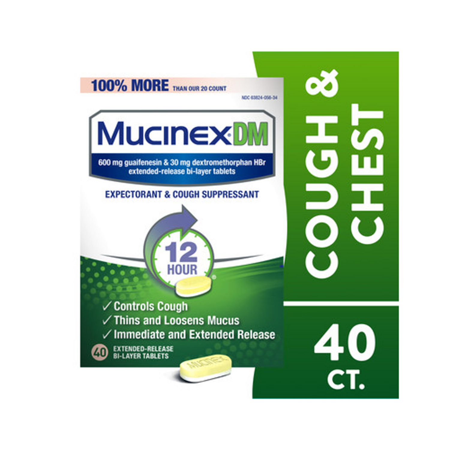 Mucinex® DM Retard-Tabletten mit doppelter Wirkstoffschicht (600 mg)