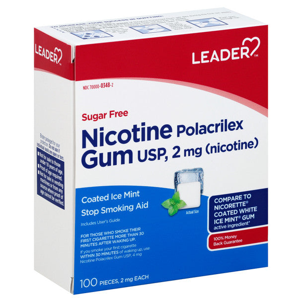 Leader™ Nikotinkaugummi – 2 mg Nikotin-Polacrilex, Minzgeschmack (zuckerfrei)