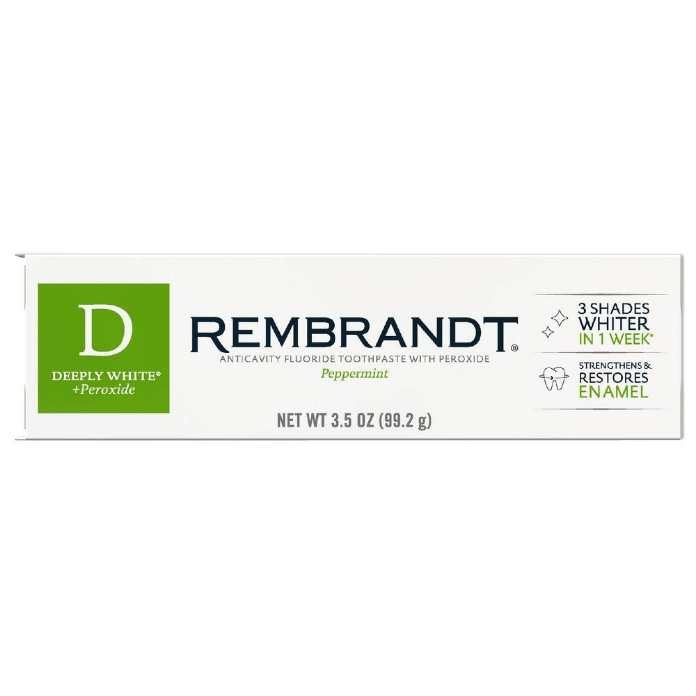 Rembrandt Deeply White & Peroxid aufhellende Zahnpasta – Pfefferminze