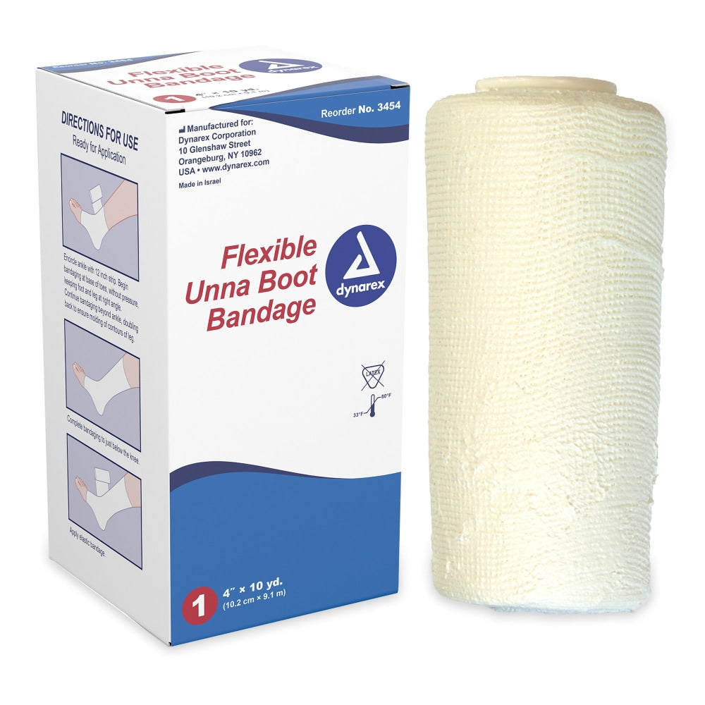 Fashë fleksibël, jo-sterile Dynarex Unna Boot 4"X10Yd