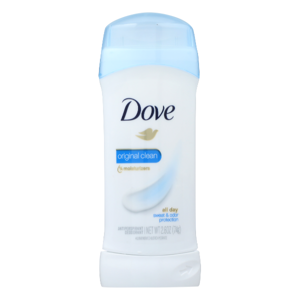Dove Invisible Solid Antitranspirant Deodorant Stick Original Clean, 2,6 Oz