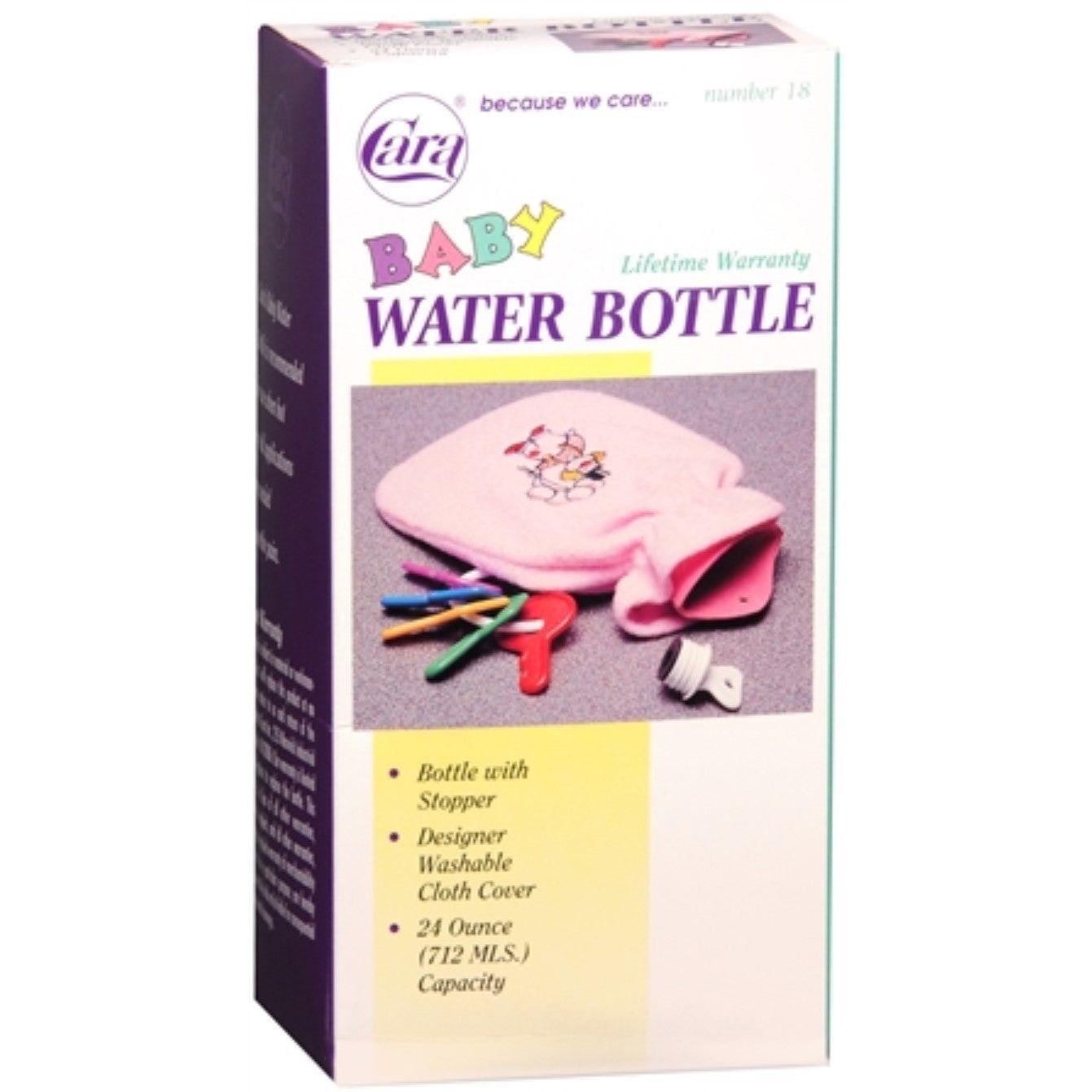 Baby Cara 530 ml Wasserflasche – Robust & Auslaufsicher – Blau/Pink