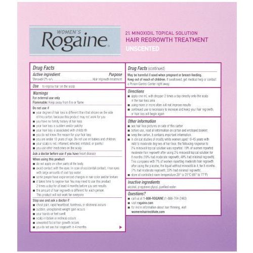 Rogaine Për Trajtimin e Rritjes së Flokëve për Gratë 3- Shishe 2 Onsësh