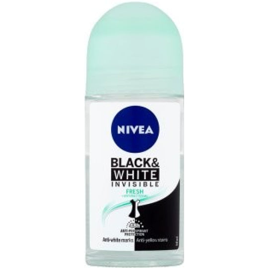 Nivea Black & White Invisible Fresh Kugel-Antitranspirant 48 H, 50 ml