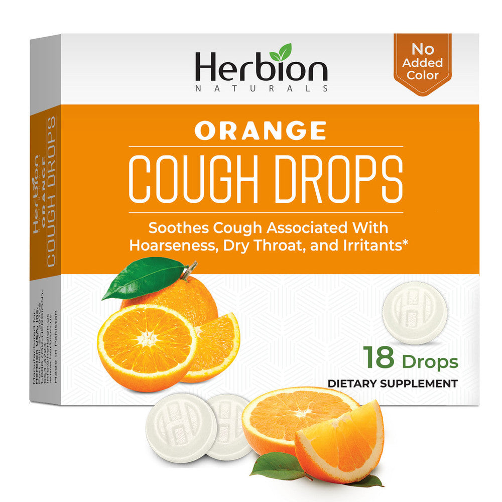 Herbion Naturals Hustenbonbons, natürlich, Orange, 18 Lutschtabletten