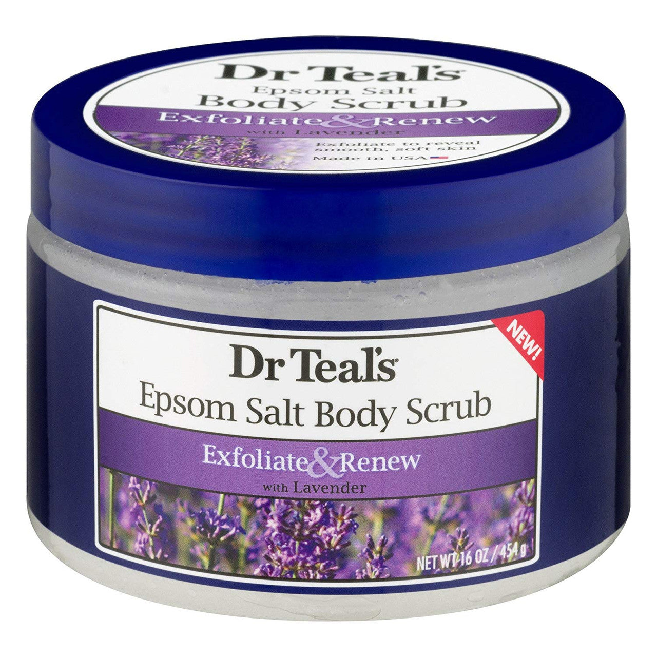 Dr. Teal's Exfoliate & Renew Epsom Salz Körperpeeling – 453 g