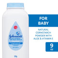 Pudra për Fëmijë Johnson - Niseshte Misri e Pastër Me Aloe Qetësuese dhe Vitaminë E 9 Oz