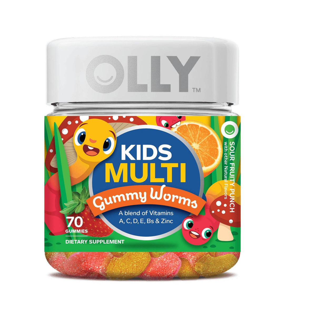 Olly Kids Saure Fruchtpunsch Multivitamin Gummibärchen