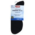 Leader Diabetiker-Socken Knöchel Schwarz Groß - 1 Paar