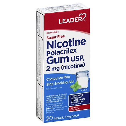 Leader Nikotin-Kaugummi 2 mg Zuckerfrei Minze 20 St.