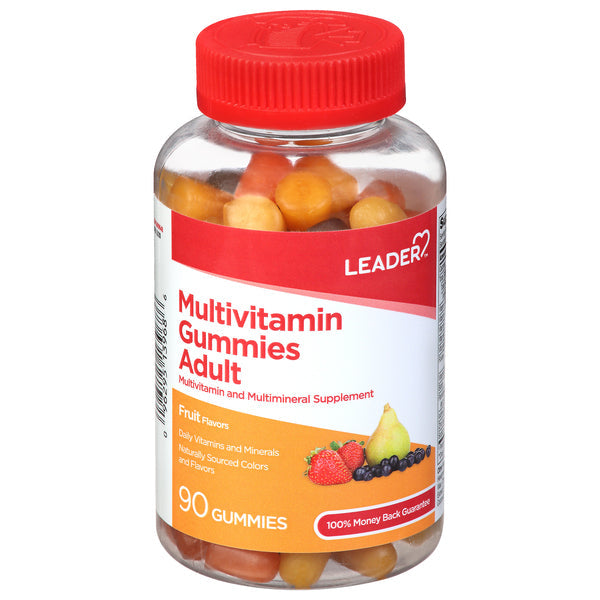 Leader Health Care Goma Vitaminash të Shumëllojshme, Për të Rritur, Shije Frutash