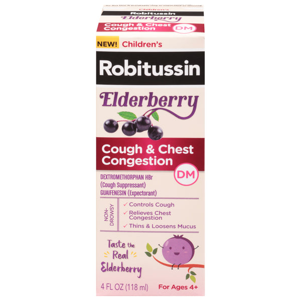 Children's Robitussin® Holunder Husten & Brustverstopfung DM – 4 fl oz