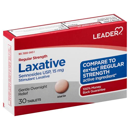 Leader™ Laksativ i Fortësisë së Rregullt – Lehtësim i Butë Gjatë Natës (Tableta)
