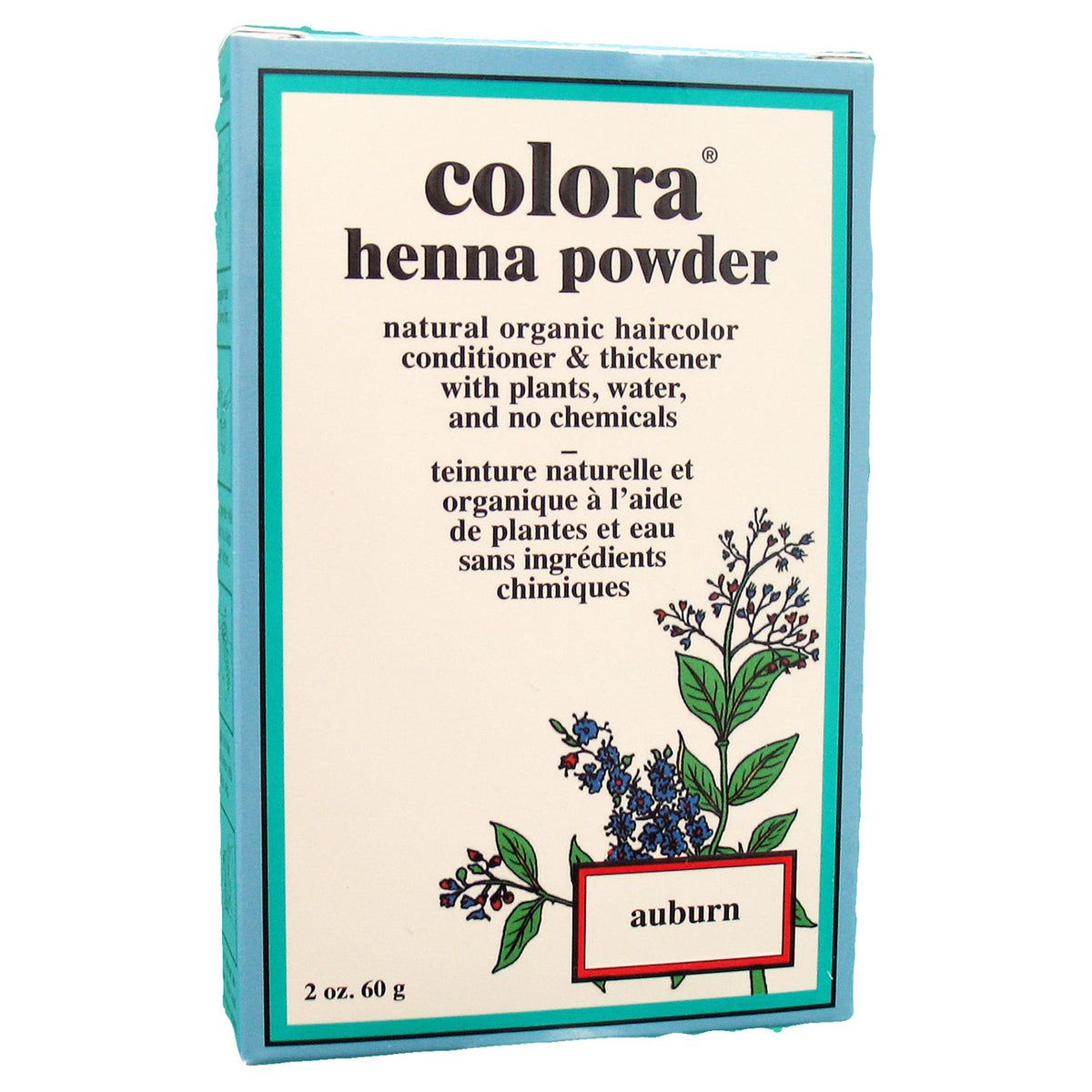 Colora Henna-Puder Haarfarbe Auburn 2 Unzen