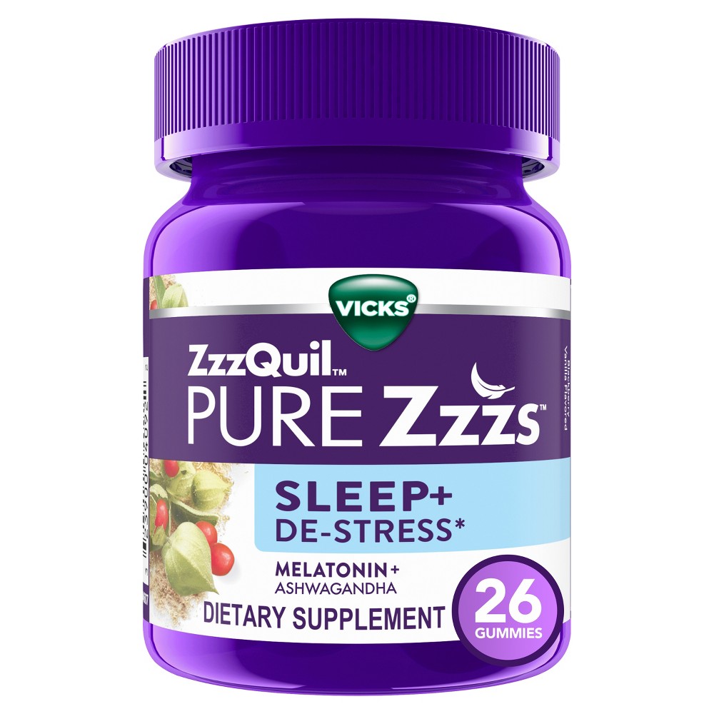 Vicks ZzzQuil Pure Zzzs Brombeere Vanille Schlaf+Anti-Stress 26 Gummibärchen