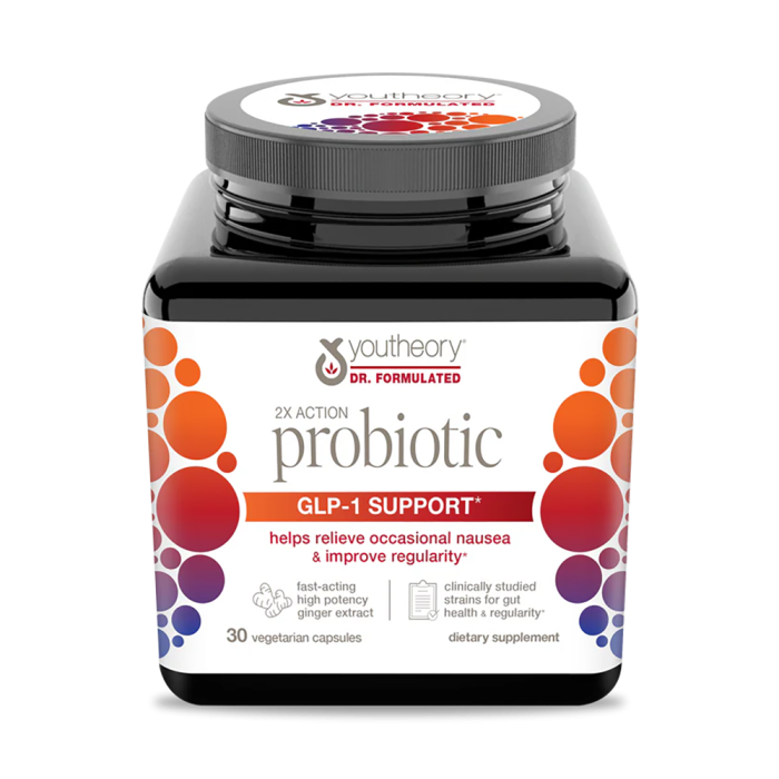 Youtheory 2 X Action Probiotic GLP-1 Unterstützung, 30 Kapseln