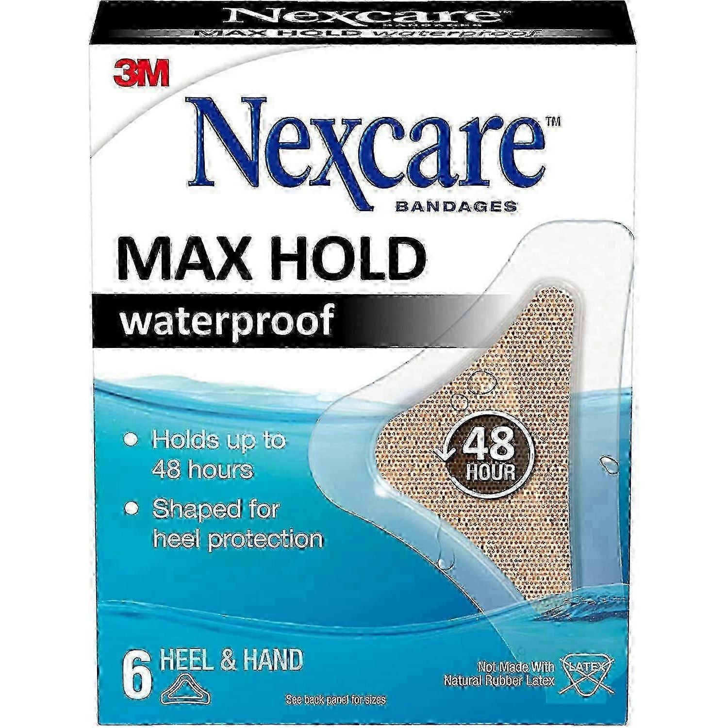 Nexcare Max Hold Wasserdichte Fersen- und Handverbände