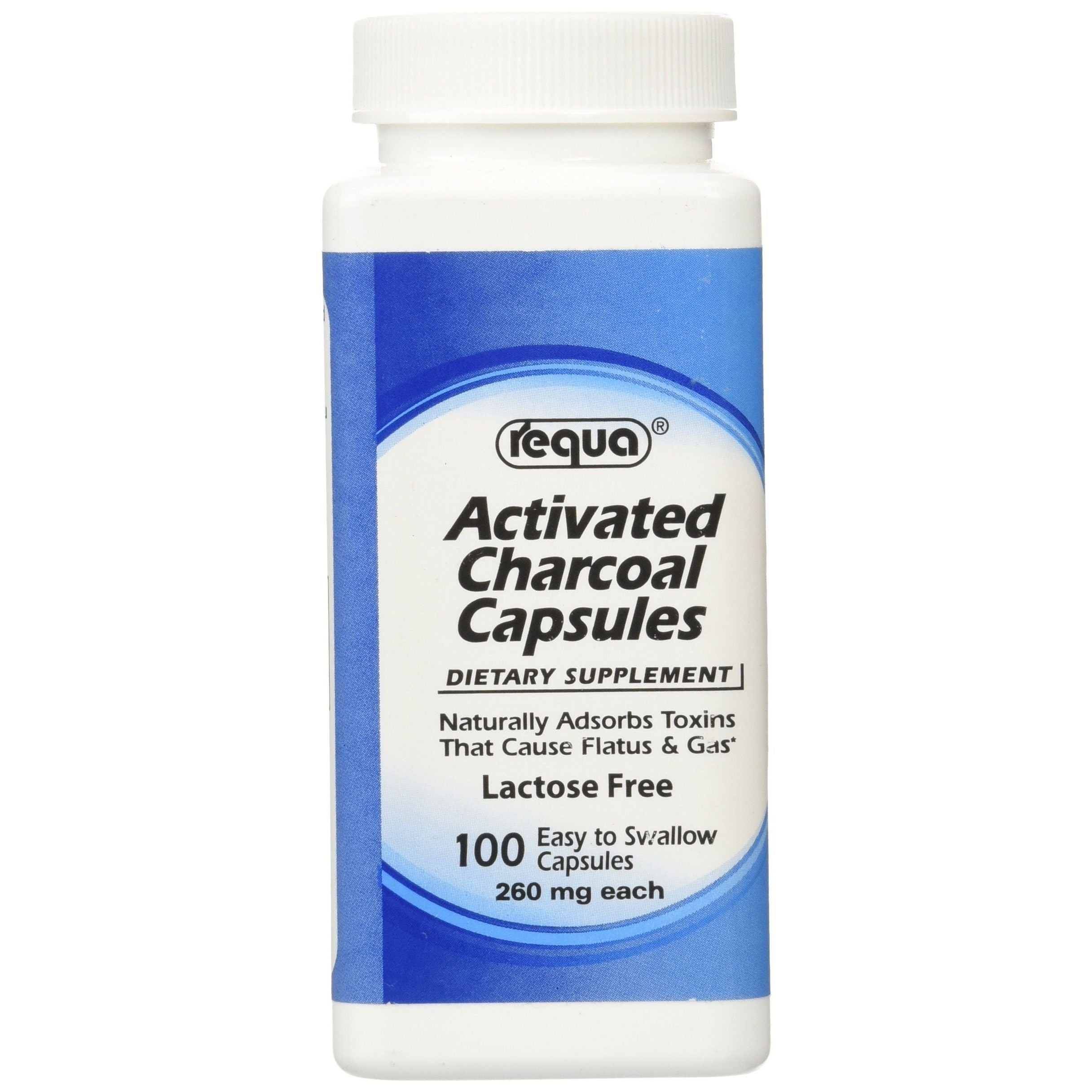 Requa Aktivkohle – 260 mg – 100 Kapseln