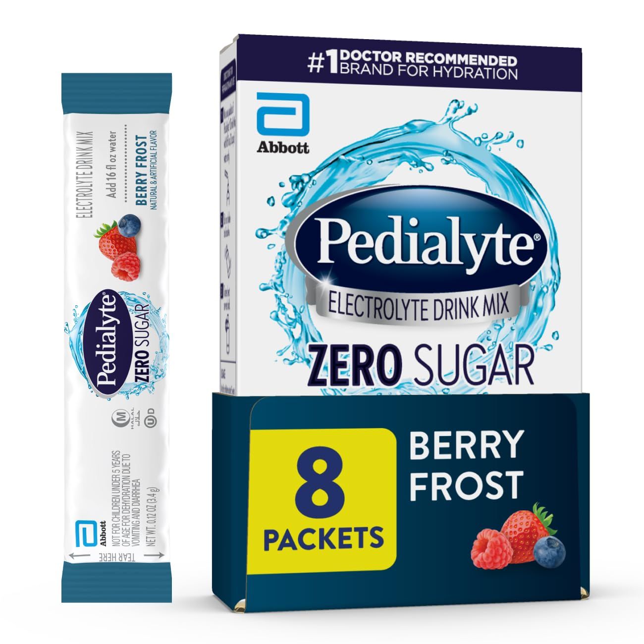 Pedialyte® Zero Zucker Elektrolyt-Getränkemix – Beerenfrost