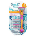 Gillette Simply Venus Rasierer-Set, 3 Klingen, nachfüllbar
