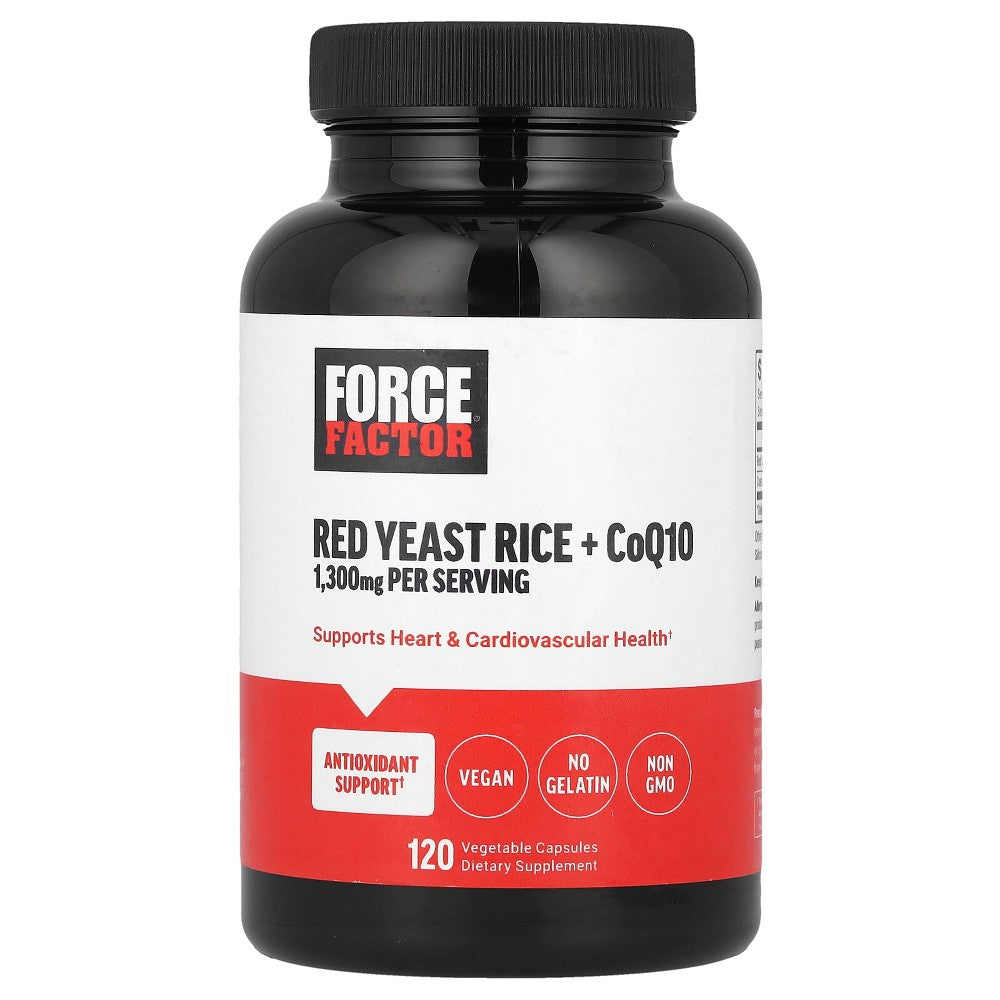 Force Factor Roter Reis + CoQ10, 120 pflanzliche Kapseln