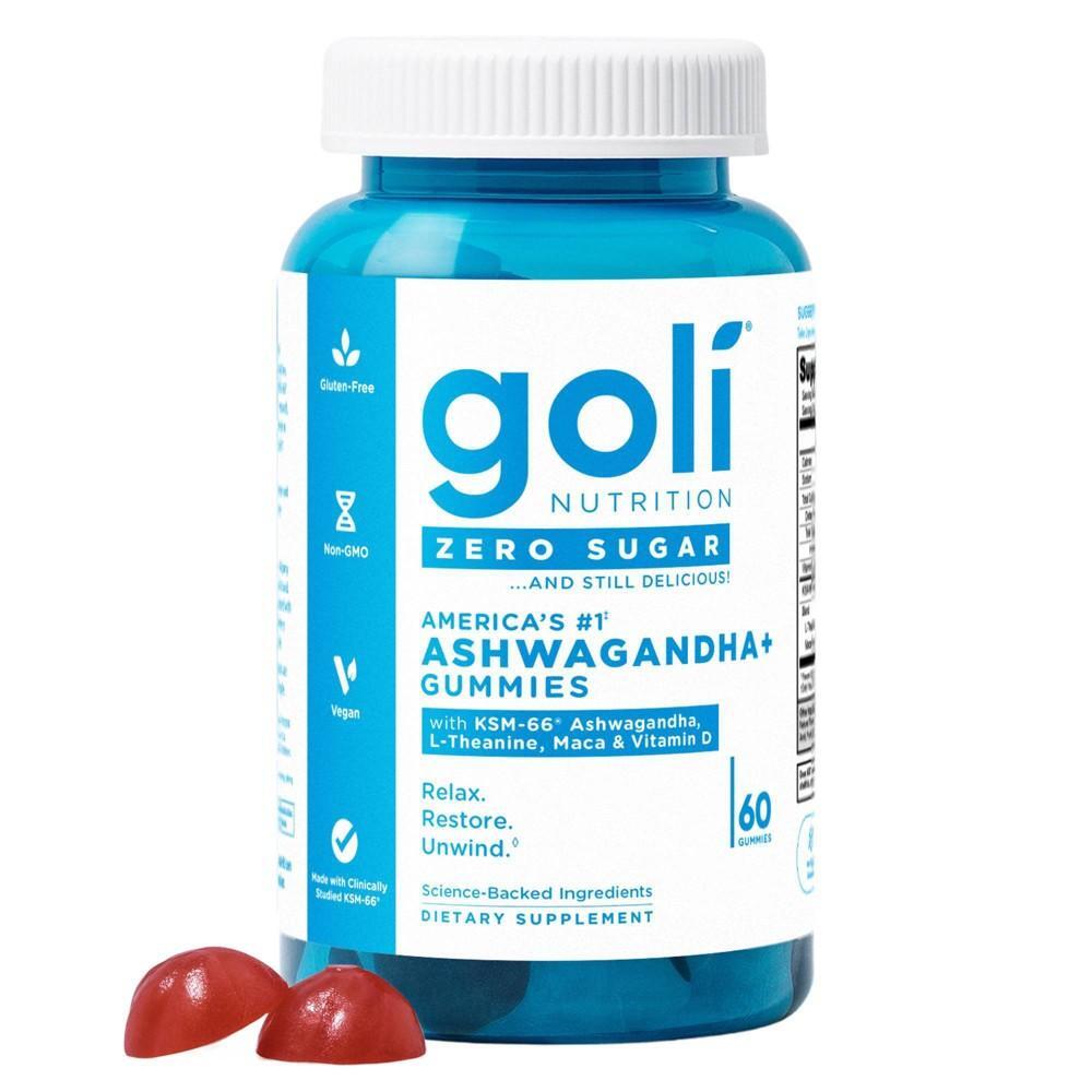 Goli Nutrition Ashwagandha zuckerfreie vegane Gummis als Nahrungsergänzungsmittel – 60 Stück