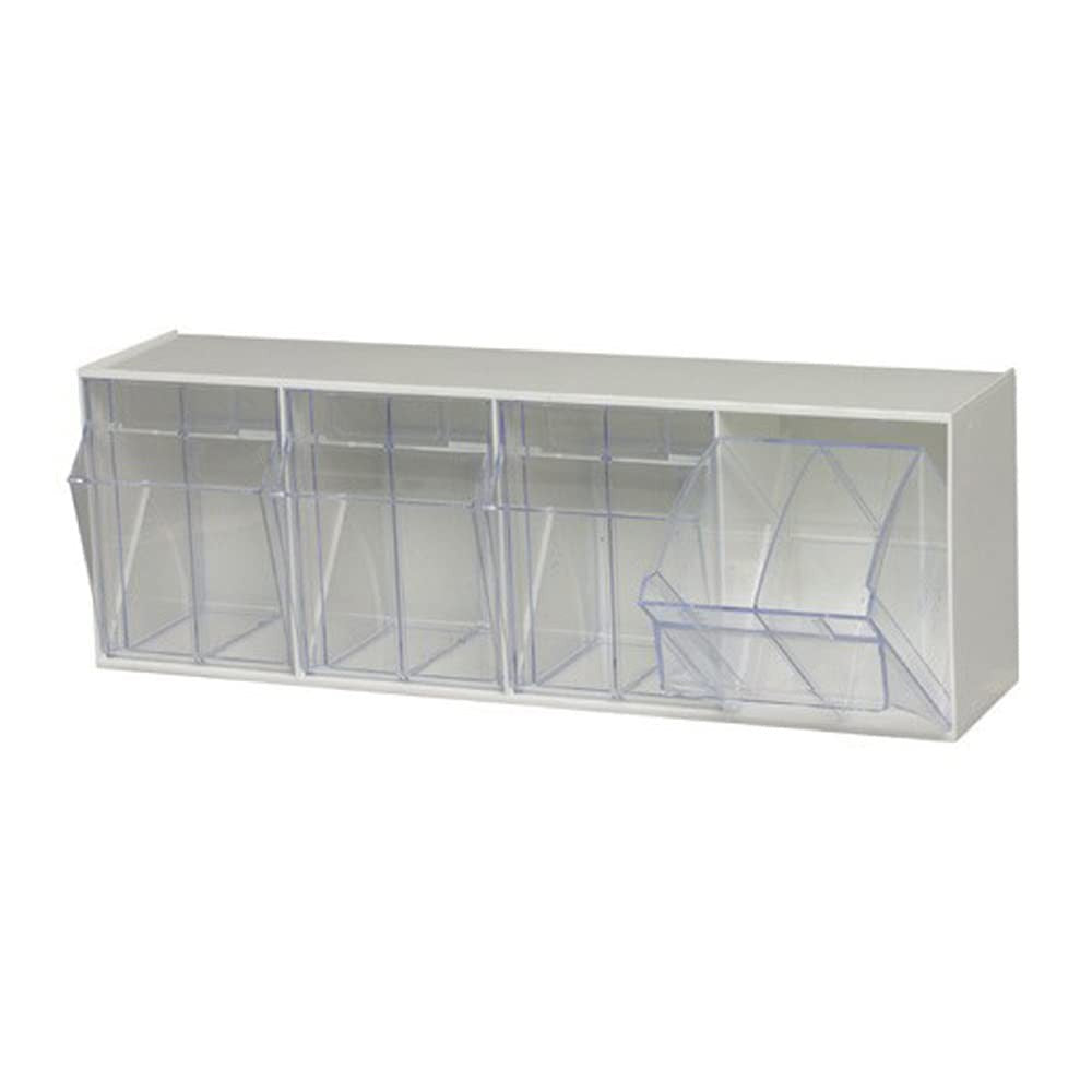 Quantum Storage Systems Kippbehälter QTB304 – 4 Fächer Weiß