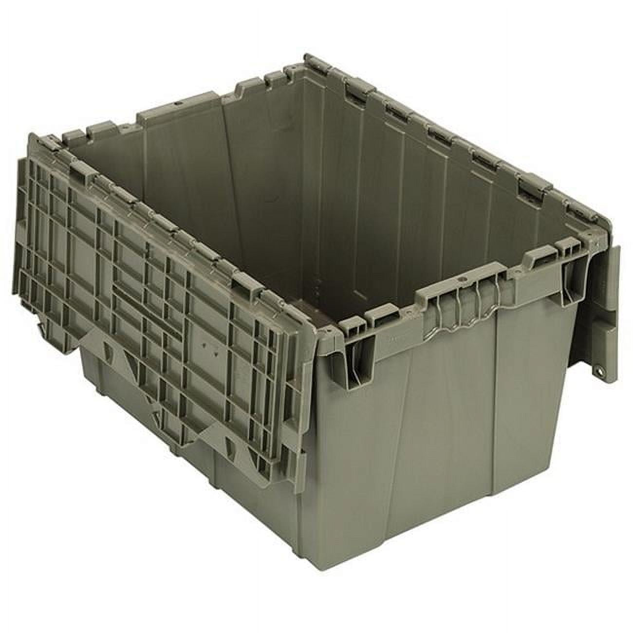 Quantum Storage Systems Grauer Behälter mit Klappdeckel, Kunststoff