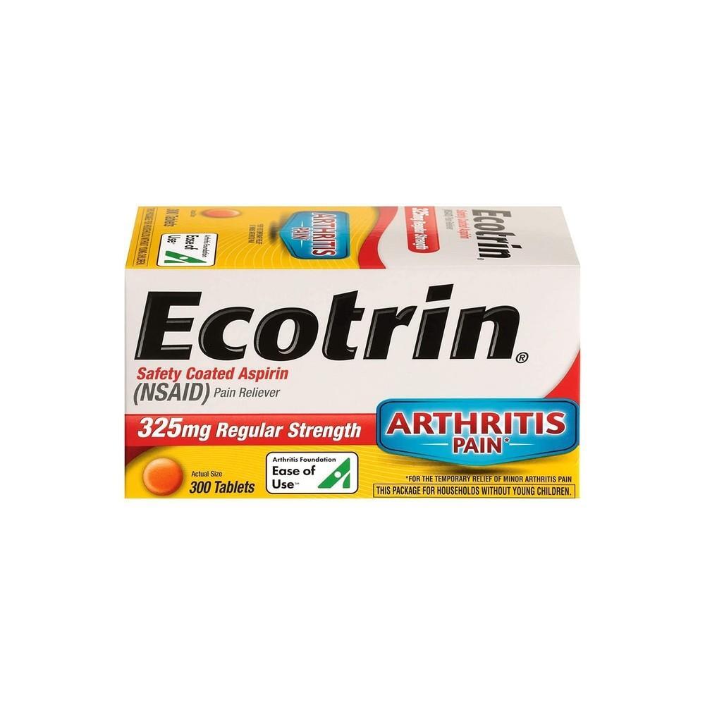Ecotrin magensaftresistentes Aspirin – Normale Stärke 325 mg 300 Tabletten