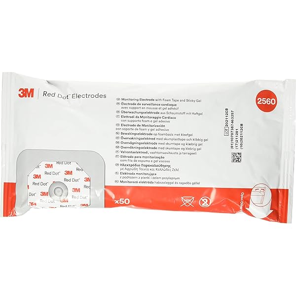3M Red Dot Überwachungselektroden mit Klebeband und Gel (500 Stück/Karton)
