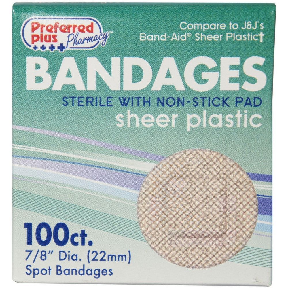 Preferred Plus Pharmacy Wundpflaster Steril Transparent Punktpflaster