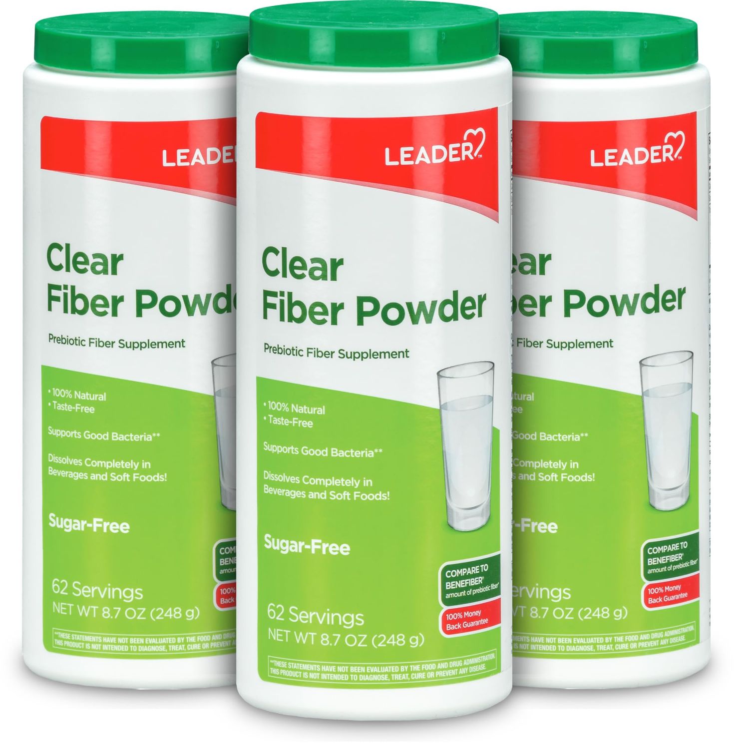 Leader™ Pluhur Fije i Qartë – Prebiotik & Pa Sheqer, Mbështetje për Tretjen (246.6 g)