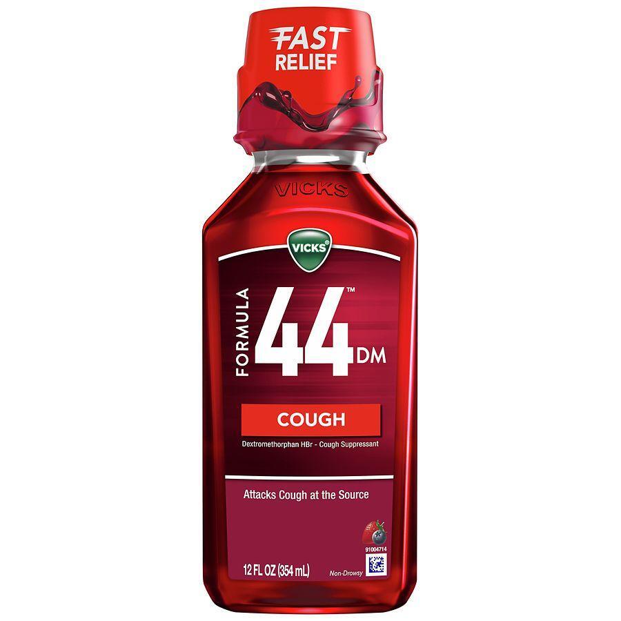 Vicks Formula 44 Hustenreizstiller Flüssig Beere, Beerengeschmack 12 Oz