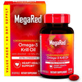 MegaRed Extra Strength Omega-3 Krillöl 500mg - Unterstützung für die Herzgesundheit, 80 Weichkapseln