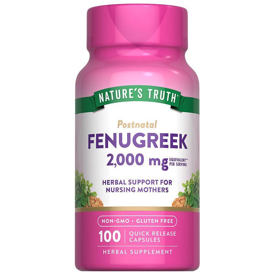 Nature's Truth Bockshornklee 610 mg pflanzliches Nahrungsergänzungsmittel - 100 Kapseln