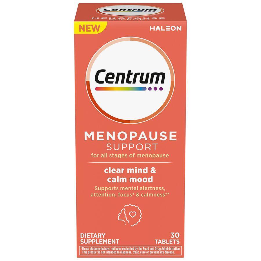 Centrum Menopause Support Clear Mind & Calm Mood, 30 Tabletten – Hormonfreies Nahrungsergänzungsmittel gegen Gehirnnebel und zur Stresslinderung