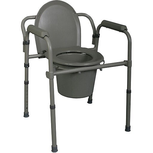 Medline Toilettenstuhl 3-in-1 Stahl Delx Emaille Verstellbar