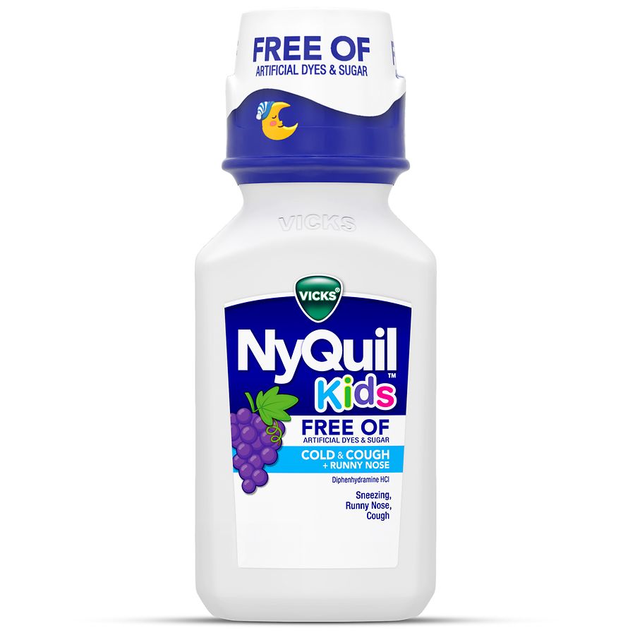 Vicks® NyQuil™ Kinder Nacht – Honiggeschmack (Formel ohne künstliche Zusätze)