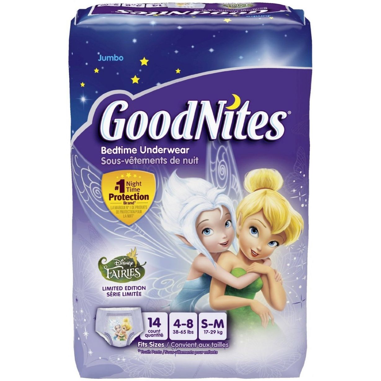 GoodNites Small/Medium Disney Prinzessin Moana Mädchen Nachtunterwäsche