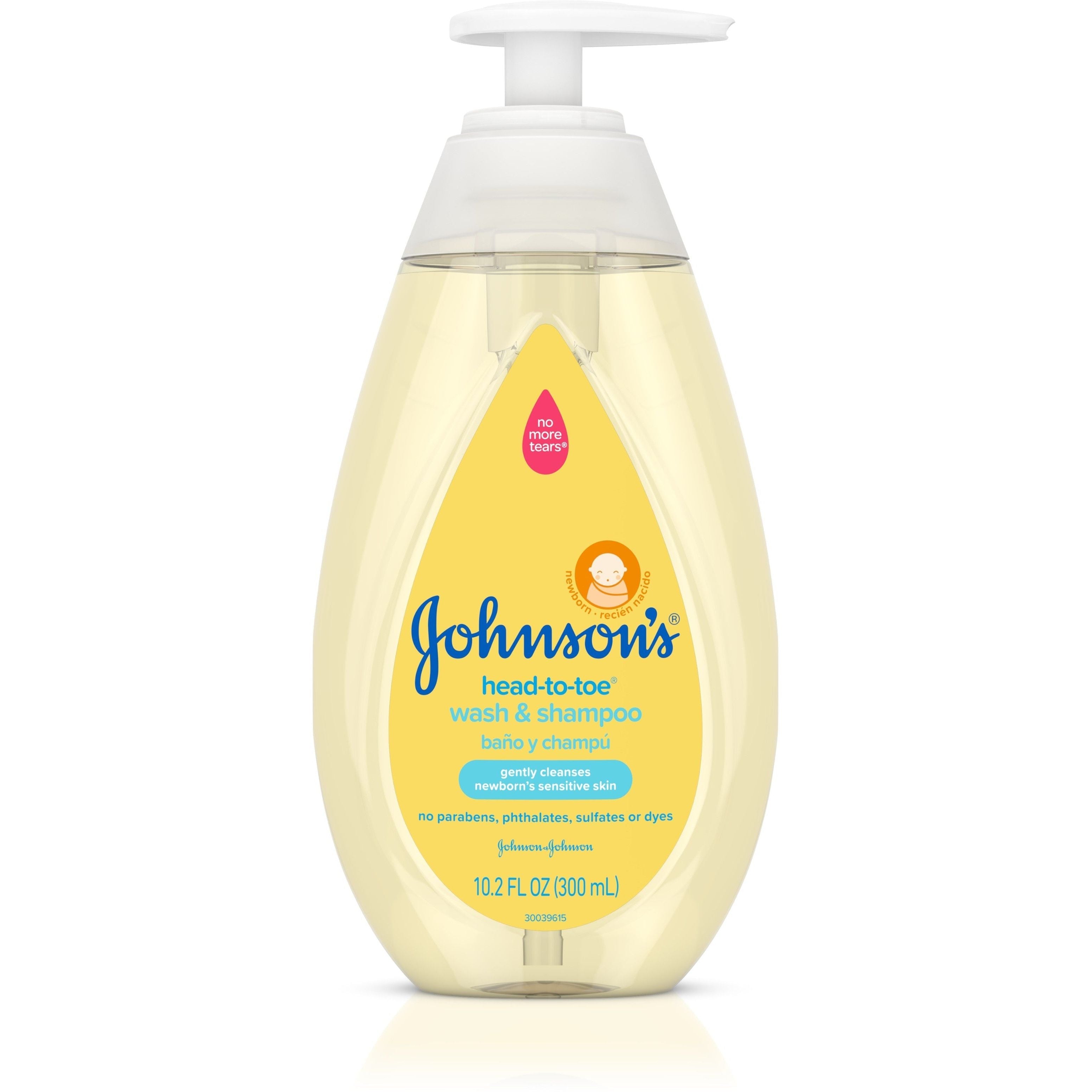 Johnson's Head-To-Toe Tränenfrei Sanfte Baby Waschlotion & Shampoo, 300 ml