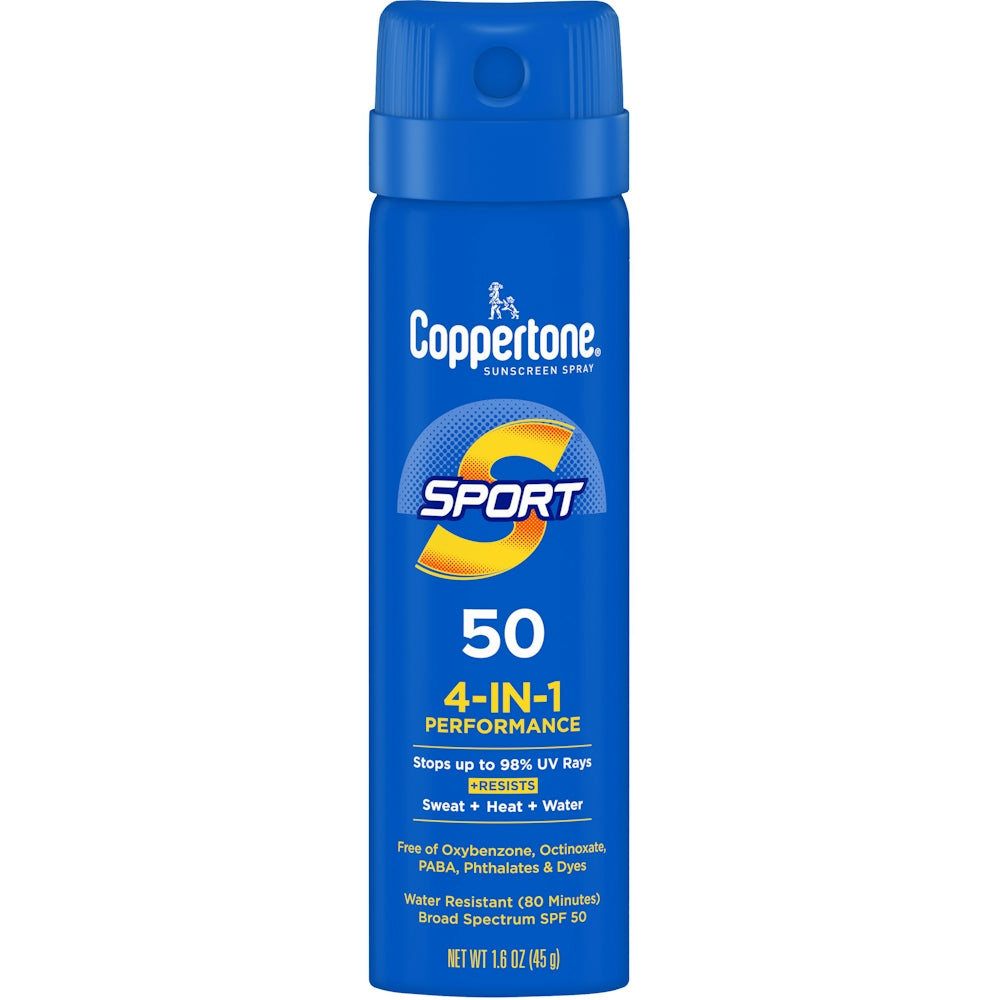 Sprej kundër diellit Coppertone Sport, Sprej kundër diellit me Spf 50, 45 g