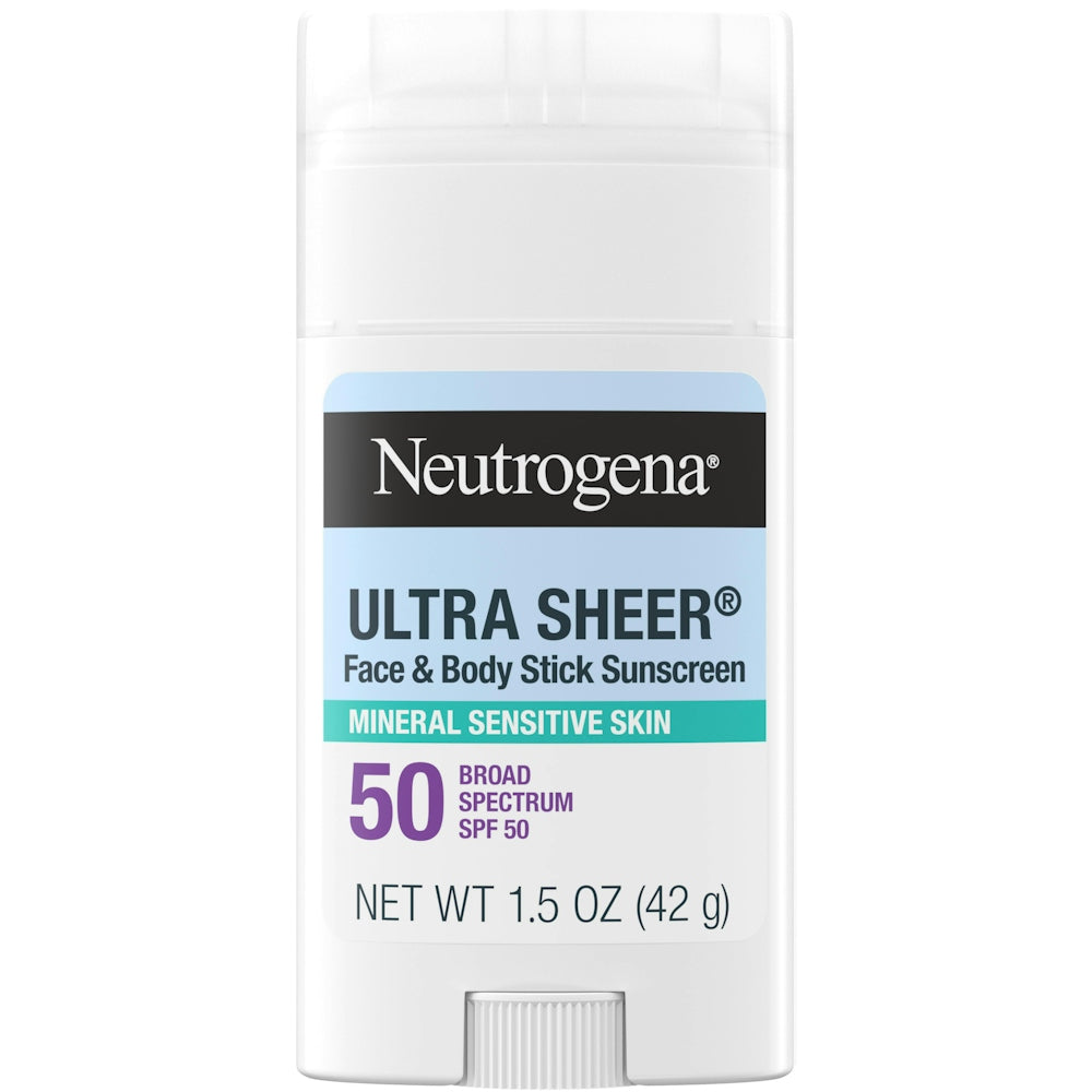 Neutrogena Ultra Sheer SPF 50 Zink Mineralischer Sonnencreme-Stick, 42 g