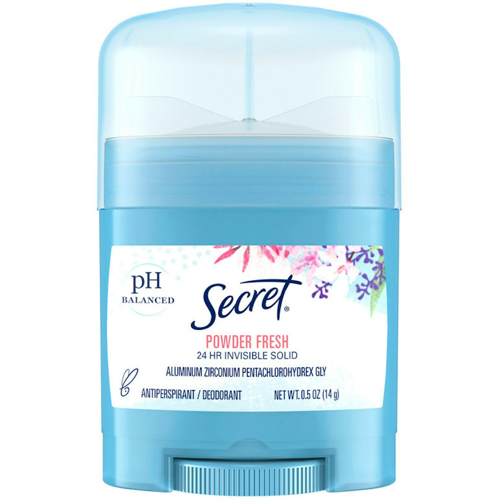 Secret Invisible Solid Antitranspirant- und Deodorant-Stick, Puderfrisch, 14 g