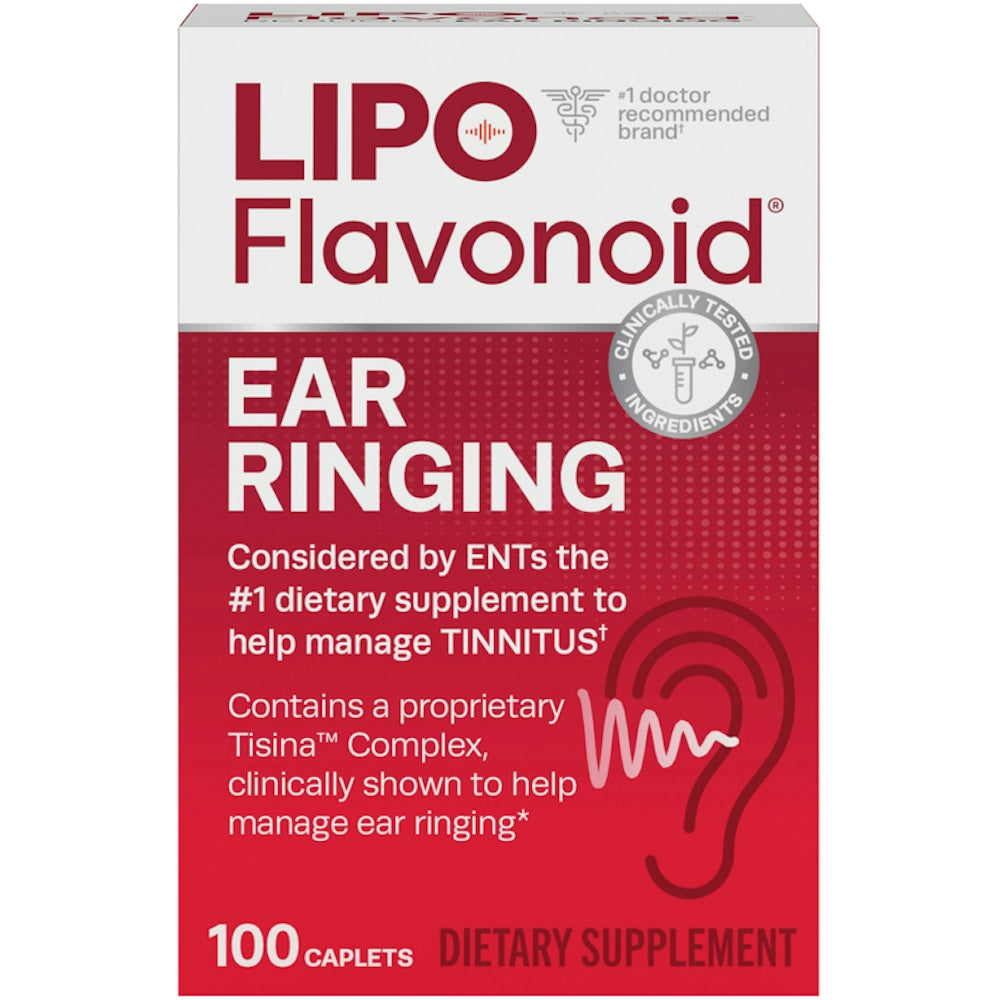 Lipo-Flavonoid Plus Ohrgeräusch Linderung, Tinnitus-Unterstützungsergänzung - 100 Kapseln