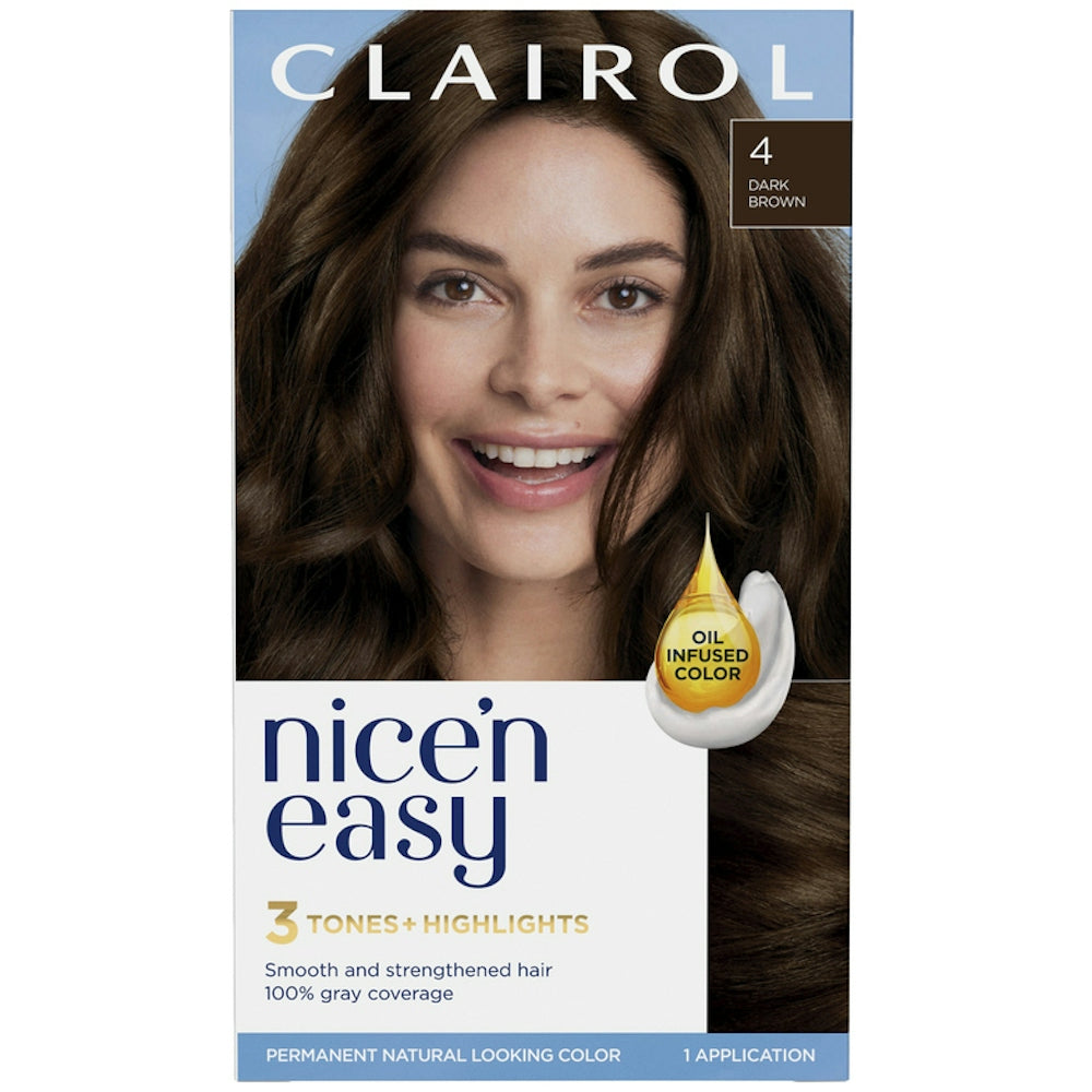 Clairol Nice N Easy Bojë e Përhershme Për Flokë 4/120 Kafe e Errët Natyrale
