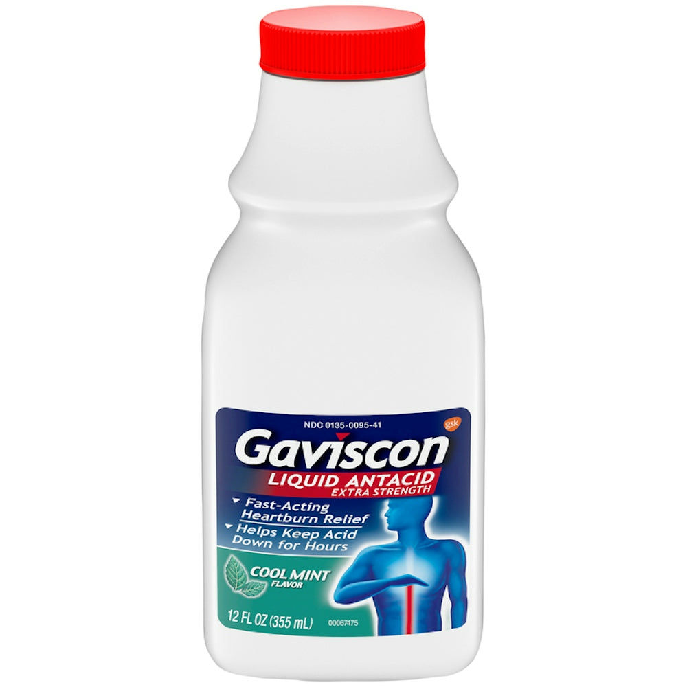Gaviscon Antacid Extra Stärke Flüssig Kühle Minze 355 ml