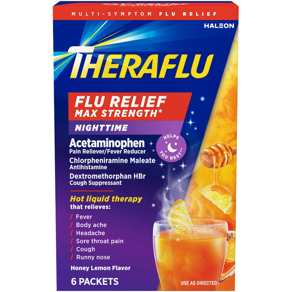 Theraflu Nacht Erkältung & Grippe Honig-Zitronen-Geschmack Linderung